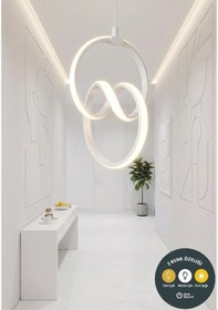 Resim 3 Renkli Signature Beyaz Sarkıt Avize Modern Salon, Mutfak, Çocuk Odası Ve Antre Aydınlatma 