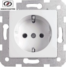 Resim Viko Karre Meridian Topraklı Çerçevesiz Priz Beyaz PRIZ-028 