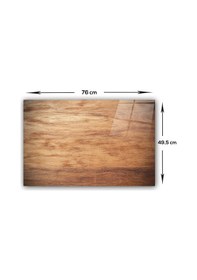 Resim Decorita Ahşap Görünümlü | Cam Ocak Arkası Koruyucu | 49,5cmx76cm 