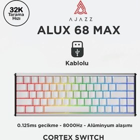 Resim Alux 68 Max He- Kablolu Manyetik Switch Klavye- 8.000 Hz Alüminyum Gövde Argb 
