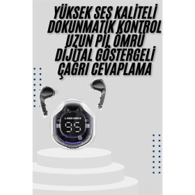 Resim Techno Stock 2025 Model Kablosuz Bluetooth Kulaklık Anc Enc Destekli Hifi Stereo 