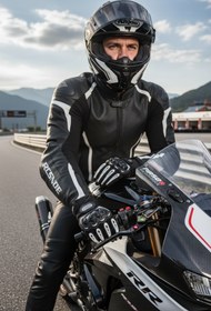 Resim GREENTON İç dıs Koruma Brave Partners motorsiklet eldiveni siyah uzeri beyaz 