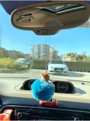 Resim S&E TASARIM Dikiz süsü koyu mavi peluş ponpon melek bebek oto kolye 