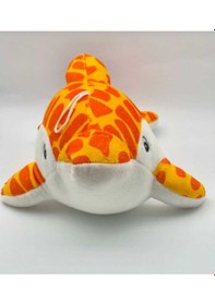 Resim Sevimli Peluş Yunus Balığı 25 Cm Oyuncak Uyku Arkadaşı Hediyelik Dekorasyon Turuncu 