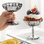 Resim 1 adet CHOXILA Paslanmaz Çelik Tatlı Kasesi - Zambak Tasarımı ile Şık, Kırılmaz ve Pas Dirençli, Dondurma, Yoğurt, Puding ve Meyve Salataları için Mükemmel, Partiler, Bayramlar ve Aile Toplantıları için İdeal, Tatlı Servis Kabı | Cilalı Yüzey | Pas Dirençli Malzeme 