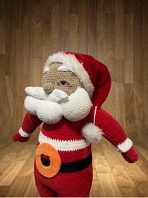 Resim MESASTORE El Örgüsü Amigurumi Büyük Noel Baba Oyuncak | 90 cm Özel Üretim Dekoratif 