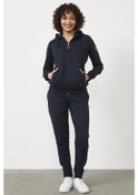 Resim Kapitone Detaylı Kapüşonlu Eşofman Takım - Lacivert 