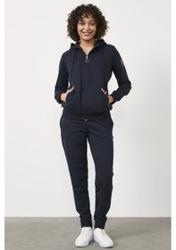 Resim Kapitone Detaylı Kapüşonlu Eşofman Takım - Lacivert 