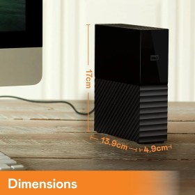 Resim wd 14tb my book wdbbgb0140hbk usb 3.2 3.5" harici harddisk 