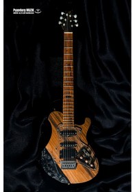 Resim Elektro Gitar Custom Epoksi & Yıllanmış Ağaç Kişiye Özel Transparent Black 