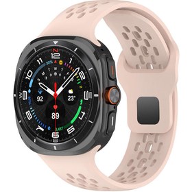 Resim Galaxy Watch Ultra 47mm Zore KRD-119 Delikli Tasarım Silikon Kordon-Pembe 