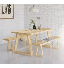 Resim Timber's Team MAREL-Ahşap Doğal Kütük Yemek / Toplantı / Çalışma Masası 