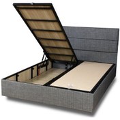 Resim Nironyatak Niron Silver Baza Ve Başlık Seti 160X200 Cm Çift Kişilik Kaydırma 