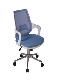 Resim Ofisbazaar Buya Beyaz Fileli Çalışma Koltuğu Ergonomik Şef Ve Toplantı Koltuğu Açık Mavi Mavi 