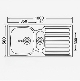 Resim Livinox Dorian 15 1,5 Gözlü 100x50 Sol Mikro Keten Paslanmaz Çelik Mutfak Eviyesi İnox 