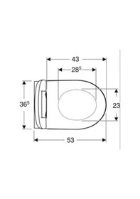 Resim Geberit İcon Rimfree Soft Slim Asma Klozet Ve Kapak Takımı, Beyaz 