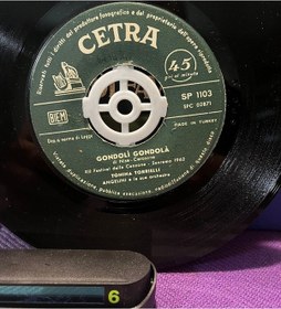 Resim Tonina Torrielli - Gondolì Gondolà / Aspettandoti 1962 45'lik - Cetra Türkiye Baskı 