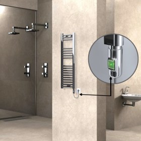 Resim Radiva Haiti Elektrikli Havlupan 200 Watt 300X1000 Düz Krom (On/off Düğmeli) 