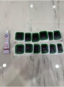Resim OEM Kare Bisiklet Motorsiklet Araba İç ve Dış Lastik Yaması Dubleks 12 Adet ve Yama İlacı (A Kalite) 