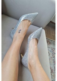Resim 036 0450 Taslı Topukla Kadın Taşlı Stiletto Abiye Ayakkabı 001 