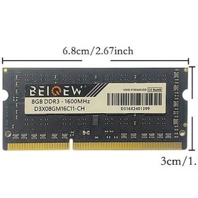 Resim Wangxi Beıqew Sodımm Dizüstü Bellek Ddr3 8gb 1600mhz Pc3 12800 Cl11 8gbx2 Kit 