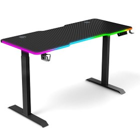 Resim Karr Gaming G-Flex G1S6 Elektrikli Yükseklik Ayarlı RGB Aydınlatmalı Oyuncu Masası 160x80 CM - Siyah 