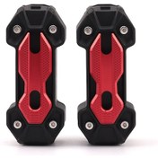 Resim Tenfowee Evrensel Motosiklet Çarpma Koruyucusu 22/25mm, Kırmızı Renk, Dayanıklı Abs+alüminyum Malzeme 