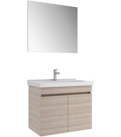 Resim Krea 80Cm Kapaklı Set Beyaz Banyo Dolabı Beyaz 