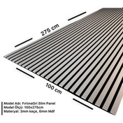 Resim Esnek Keçeli Slim Duvar Paneli 100cm Fırtına Gri 