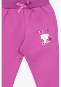 Resim Breeze Kız Bebek Eşofman Altı Kedi Baskılı 6 Ay-2 Yaş, Lila 