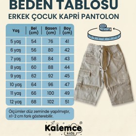 Resim Bayhas Erkek Çocuk Gabardin Kargo Cepli Kapri Pantolon 