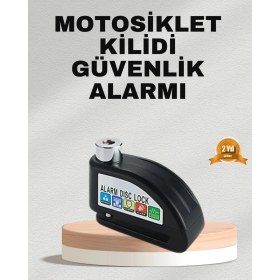 Resim Hobilinka Ekonomik Alarm Disk Kilidi Motosiklet Scooter Bisiklet Güvenlik 