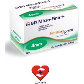 Resim Bd Micro-Fine Plus 4 Mm 100 Adet İğne Ucu 