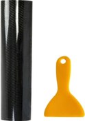 Resim 5d Yüksek Parlaklık Karbon Fiber Kendinden Yapışkanlı Film, Vinil Sarma Etiket Araba Sarma Filmi Otomotiv Kendin Yap Çıkartmaları 