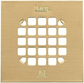 Resim Oatey 42361 Evrensel 4-1/4 Kare Duş Fırçalanmış Altın Geçmeli Süzgeç 