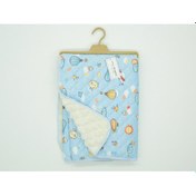 Resim Baskılı Kapitone İçi Peluşlu Battaniye - 90x90 Mavi 