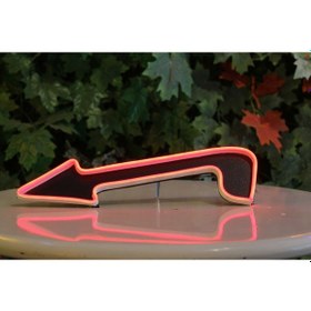 Resim Neon Tabela Neon Dekoratif Duvar Aydınlatması Yönlendirme Ok Renkli 