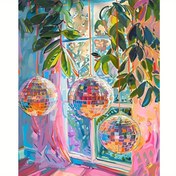 Resim 1 adet Pencere Önünde Yanıp Sönen Top, 40.64x50.8cm-Çerçevesiz-Hiçbir Başlangıç İçin Uygun DIY Akrilik Boyama-Dijital Çizim-El Yapımı Sanat Eseri Seti-Dijital Boya Kiti-Renkli Sayılarla Renklendirilmiş-Ev Duvar Dekoru ve Hediyelere Uyar -Resim çerçevesi dahil değildir 