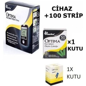 Resim Optima Cihaz + Optima Strip + Opticlix Lanset 