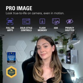 Resim Braventa Collection Elgato Facecam MK.2-1080P60 Full Hd Web Kamerası, Ultra Düşük Gecikmeli Akış, Pro Düşük Işık Perform 