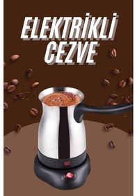 Resim Çelik Kahve Makinesi Cezve 800 Watt Paslanmaz Çelik Türk Kahvesi Makinesi 