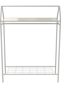 Resim Home Hanger Beyaz Konfeksiyon Askısı Raflı Butik Askı Konsept Askılık Beyaz 