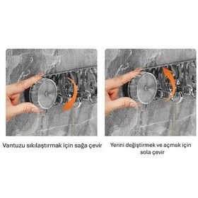 Resim Güçlü Lüks Vantuzlu Askılık Renkli 