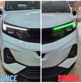 Resim Opel Combo Gündüz Farı Sticker Seti Yeşil 