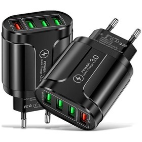 Resim 4 Usb 45 W Usb Şarj Aleti Hızlı Şarj Qc 3.0 Duvar Şarj İphone Uyumlu 15 14 Samsung Uyumlu Eu Charger 1 Adeat 
