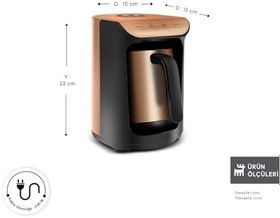 Resim Karaca Hatır Közde Türk Kahve Makinesi Steel Bronz 