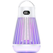 Resim 2-in-1 Taşınabilir Sivrisinek Öldürücü Lamba UV Işık ile - 2000Ah Şarj Edilebilir Pil, Taşınabilir Açık Kamp Sivrisinek Kovucu Lamba, ABS Malzeme, Kamp Gereksinimleri | Modern Lamba Tasarımı | Dayanıklı ABS Lamba 