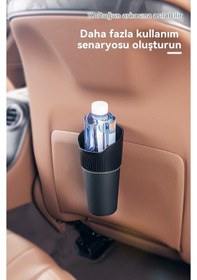 Resim Araba Çöp Kutusu Çanta Araba Yerleştirme Katlanır Şemsiye Araba Malzemeleri Su Dağı Kapı Saklama Kovası Black 