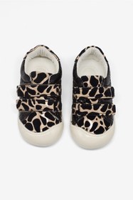 Resim Tonny Black Kız Çocuk Siyah Leopar İlk Adım Taşlı Rahat Kalıp Sneaker 