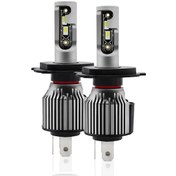 Resim Honmex A6 H4/9003 120w 6500k Led Far Ampulü, Ip68 Su Geçirmez, 12000lm Parlaklık, Çiftli Paket, Uçak Alüminyum Vantilatörlü Soğutma 
